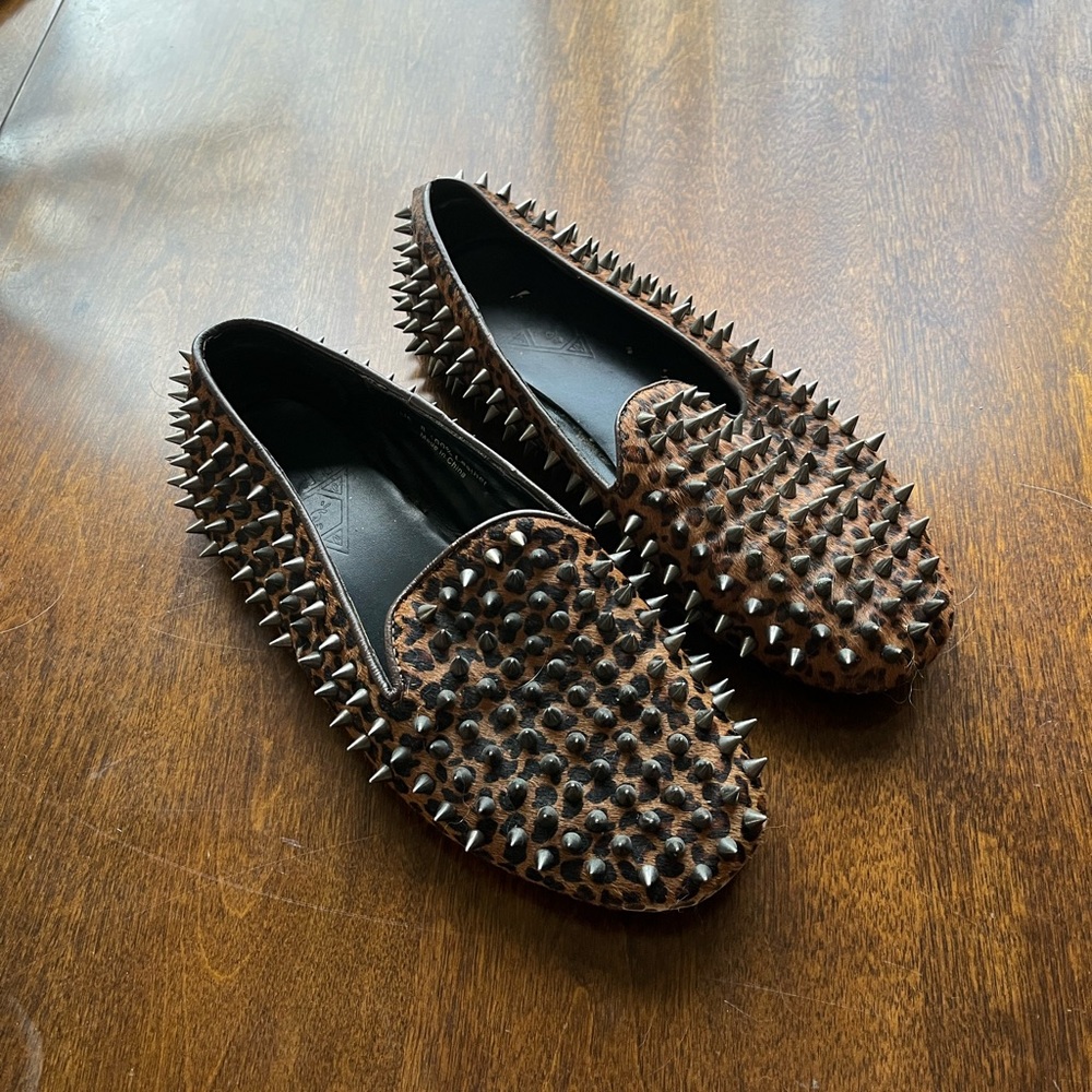 UNIF cheetah print leather hellraiser loafer